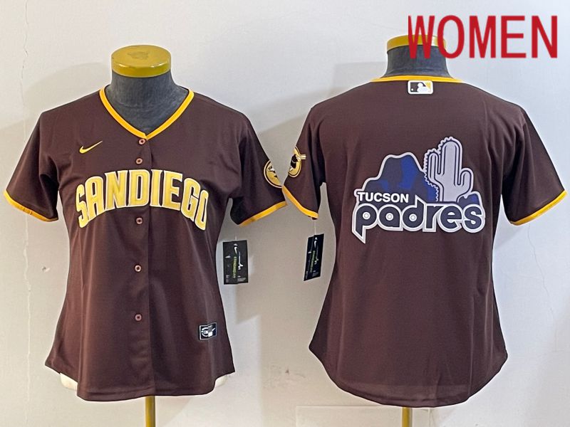 Women San Diego Padres Blank Browm Game 2024 Nike MLB Jersey style 5